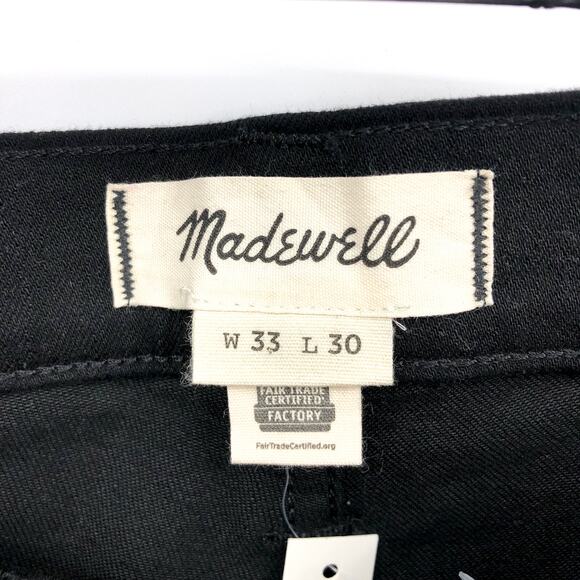 MADEWELL Men's Slim Jeans 33x30 Black Bainhart ND479 COOLMAX Denim NWT - Picture 9 of 10